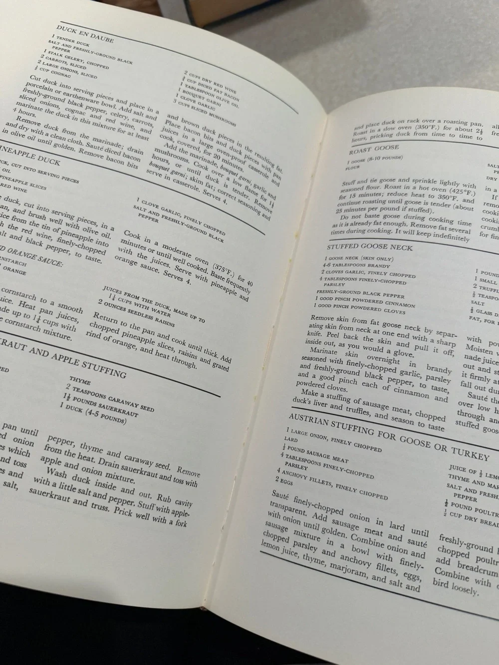 Vintage hardcover cookbook